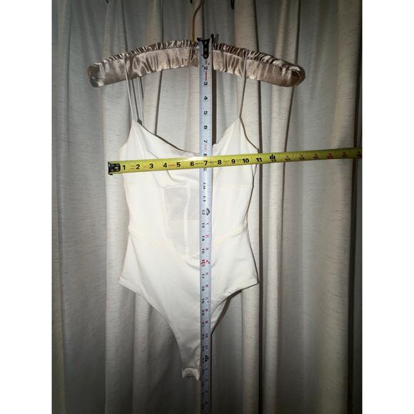 Princess Polly Cream White Mesh Strappy Camisole Bodysuit XS 0 One piece bridal - Picture 8 of 10